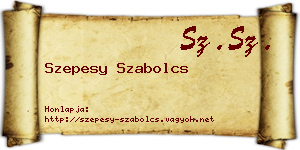 Szepesy Szabolcs névjegykártya