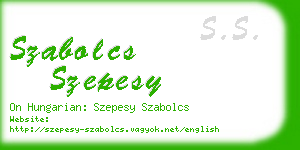 szabolcs szepesy business card